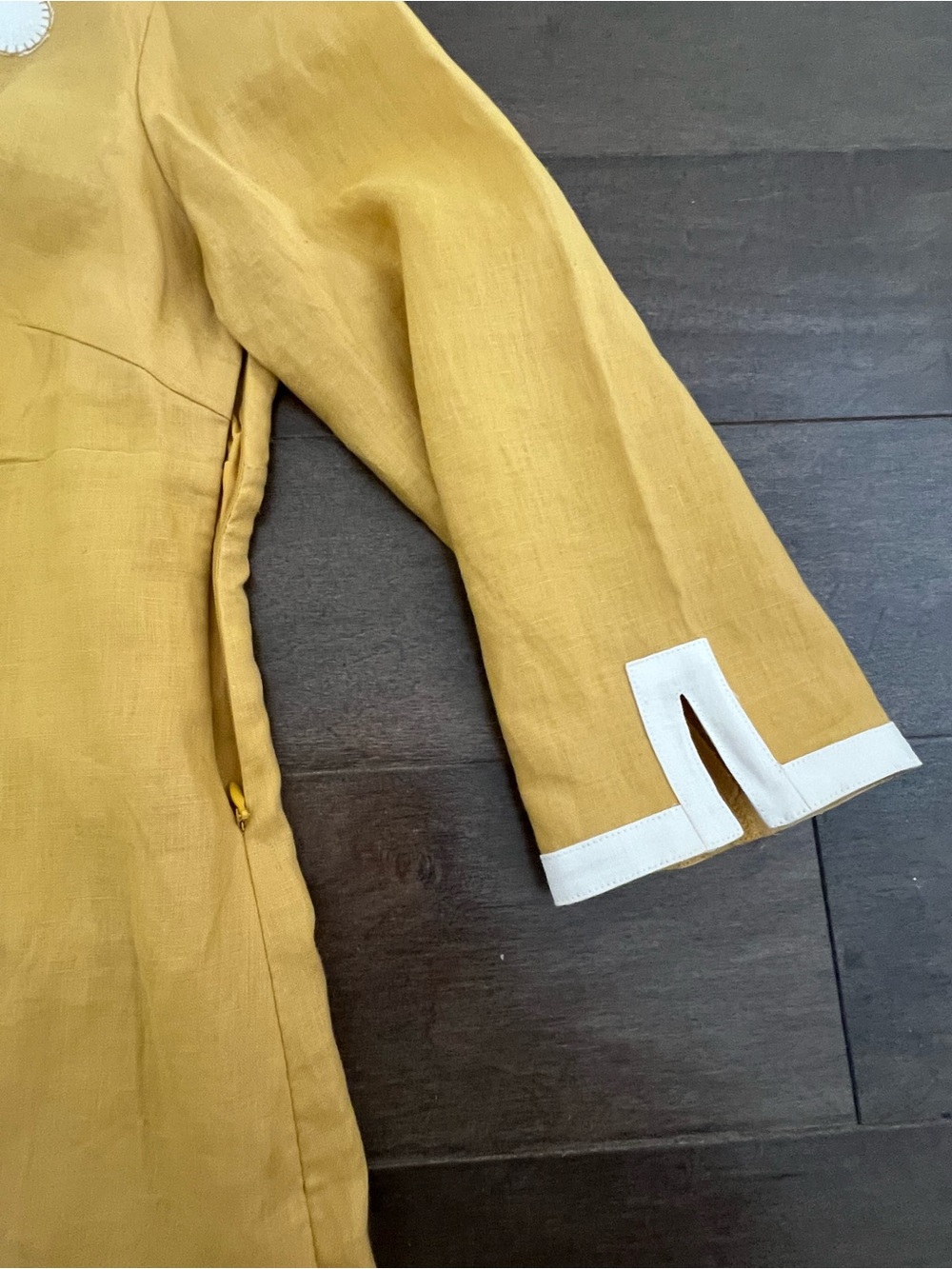 100 % Linen Boden Mustard Yellow Linen Dress - Picture 7 of 14